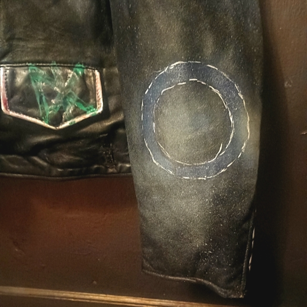AUTH Punk Studded Leather Jacket worn by member of CA hardcore PUNK band - Picture 13 of 14